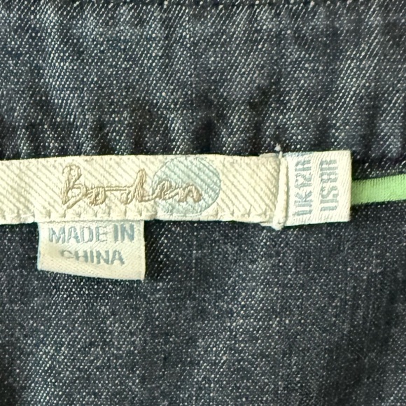 Boden|Denim chambray button down shirt dress with front pockets,long sleeve••• - Picture 7 of 13